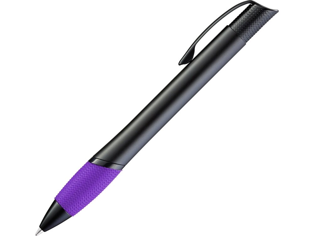 Ручка шариковая металлическая OPERA M, фиолетовый/черный от компании ТОО VEER Company Group / Одежда и сувениры с логотипом - фото 1