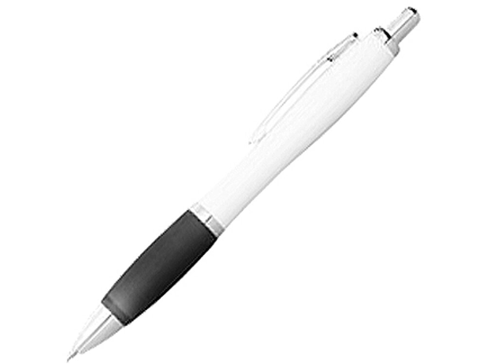 Ручка шариковая Nash, белый/черный, черные чернила от компании ТОО VEER Company Group / Одежда и сувениры с логотипом - фото 1