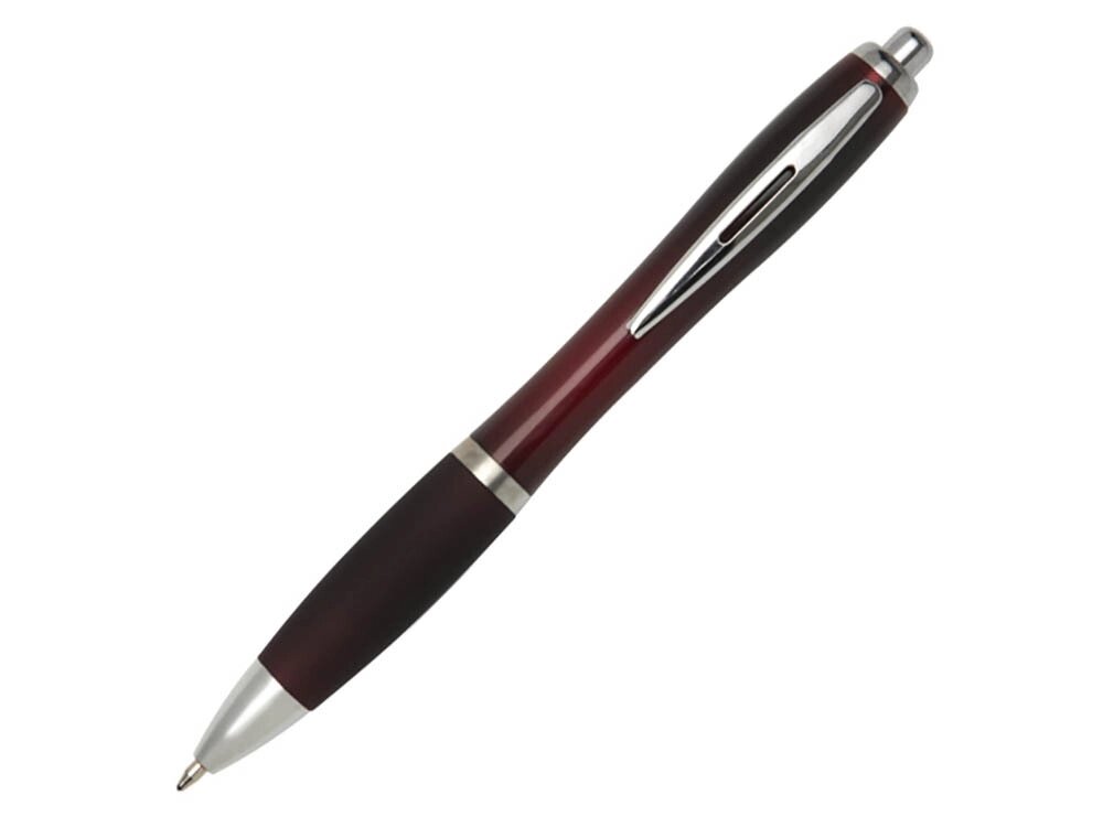 Ручка шариковая Nash, темно-бордовый, черные чернила от компании ТОО VEER Company Group / Одежда и сувениры с логотипом - фото 1