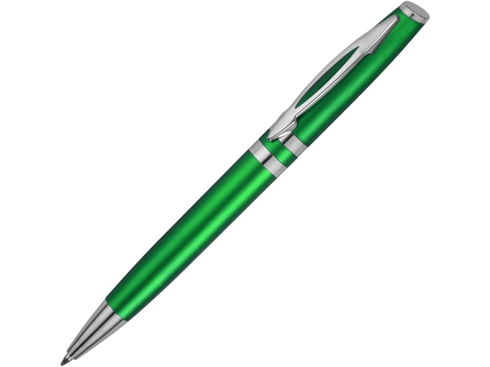 Ручка шариковая Невада, зеленый металлик от компании ТОО VEER Company Group / Одежда и сувениры с логотипом - фото 1