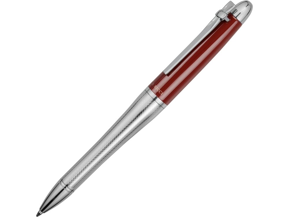Ручка шариковая Nina Ricci модель Sibyllin в футляре, серебристый/красный от компании ТОО VEER Company Group / Одежда и сувениры с логотипом - фото 1