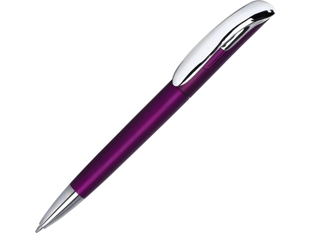 Ручка шариковая Нормандия фиолетовый металлик от компании ТОО VEER Company Group / Одежда и сувениры с логотипом - фото 1