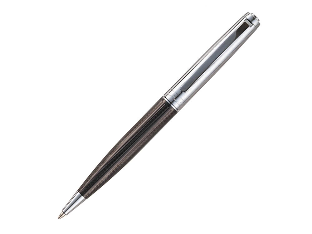 Ручка шариковая Pierre Cardin LEO, цвет - серебристый и черный. Упаковка B-1 от компании ТОО VEER Company Group / Одежда и сувениры с логотипом - фото 1