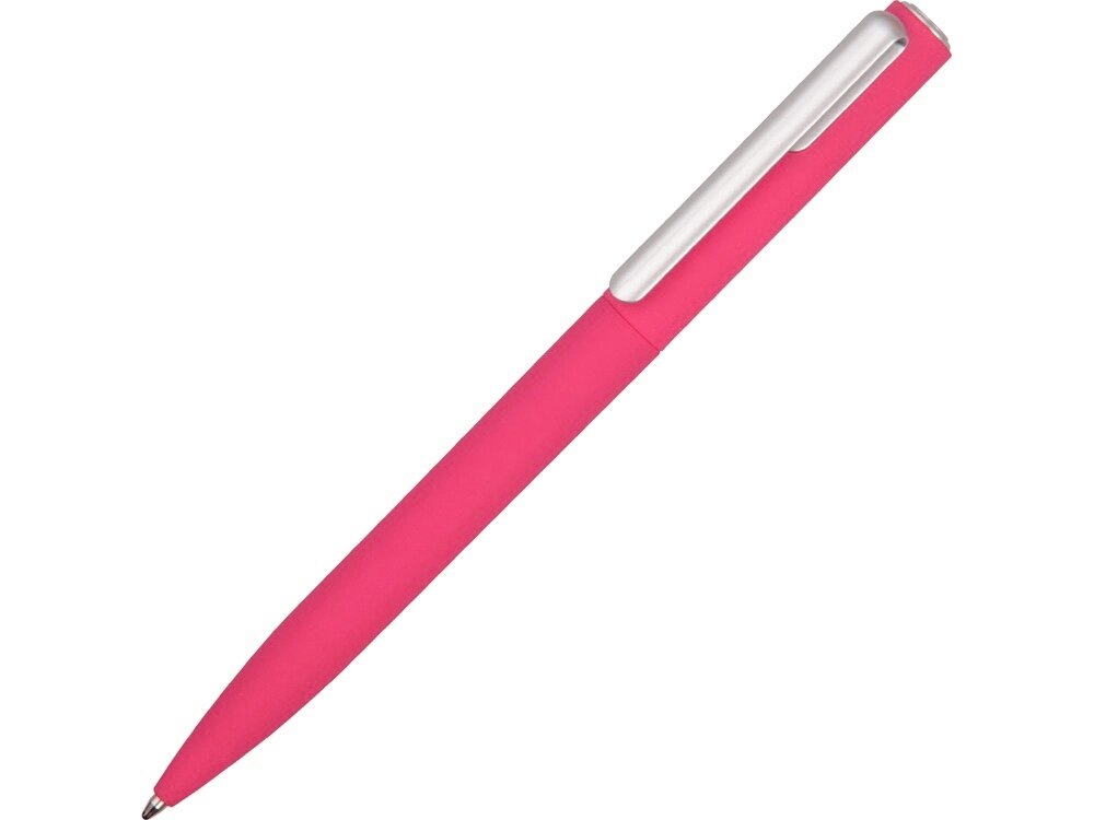 Ручка шариковая пластиковая Bon с покрытием soft touch, розовый от компании ТОО VEER Company Group / Одежда и сувениры с логотипом - фото 1