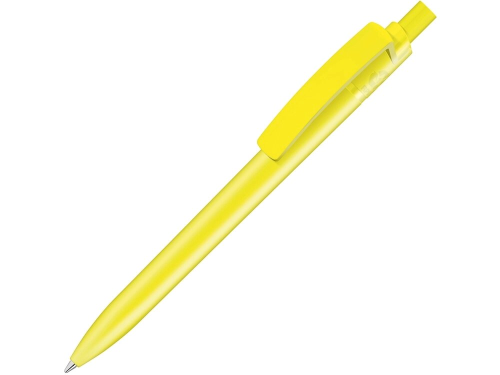 Ручка шариковая пластиковая из RPET RECYCLED PET PEN STEP F, желтый от компании ТОО VEER Company Group / Одежда и сувениры с логотипом - фото 1