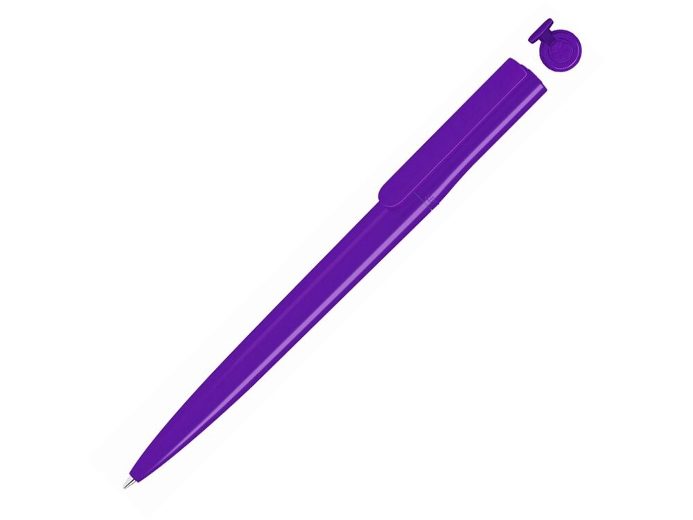 Ручка шариковая пластиковая RECYCLED PET PEN switch, синий, 1 мм, фиолетовый от компании ТОО VEER Company Group / Одежда и сувениры с логотипом - фото 1