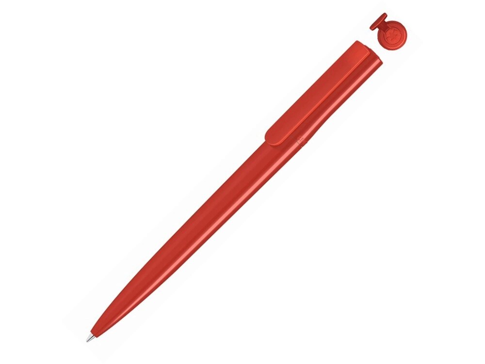 Ручка шариковая пластиковая RECYCLED PET PEN switch, синий, 1 мм, красный от компании ТОО VEER Company Group / Одежда и сувениры с логотипом - фото 1