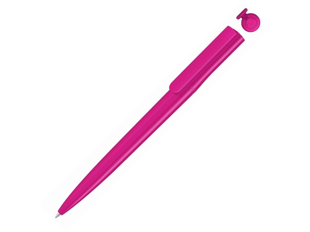 Ручка шариковая пластиковая RECYCLED PET PEN switch, синий, 1 мм, розовый от компании ТОО VEER Company Group / Одежда и сувениры с логотипом - фото 1