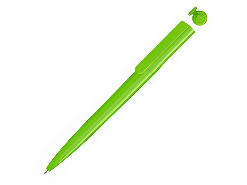 Ручка шариковая пластиковая RECYCLED PET PEN switch, синий, 1 мм, зеленое яблоко от компании ТОО VEER Company Group / Одежда и сувениры с логотипом - фото 1
