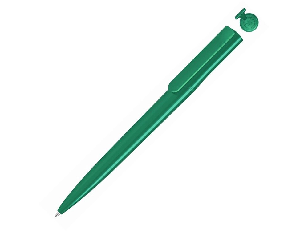 Ручка шариковая пластиковая RECYCLED PET PEN switch, синий, 1 мм, зеленый от компании ТОО VEER Company Group / Одежда и сувениры с логотипом - фото 1