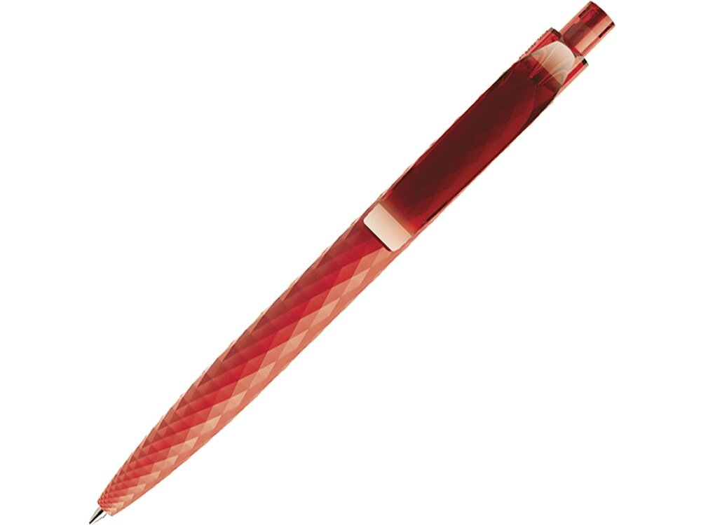 Ручка шариковая QS 01 PRT софт-тач, красный от компании ТОО VEER Company Group / Одежда и сувениры с логотипом - фото 1