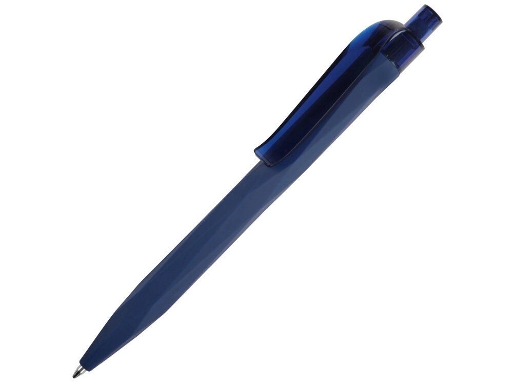 Ручка шариковая QS 20 PRT софт-тач, синий от компании ТОО VEER Company Group / Одежда и сувениры с логотипом - фото 1