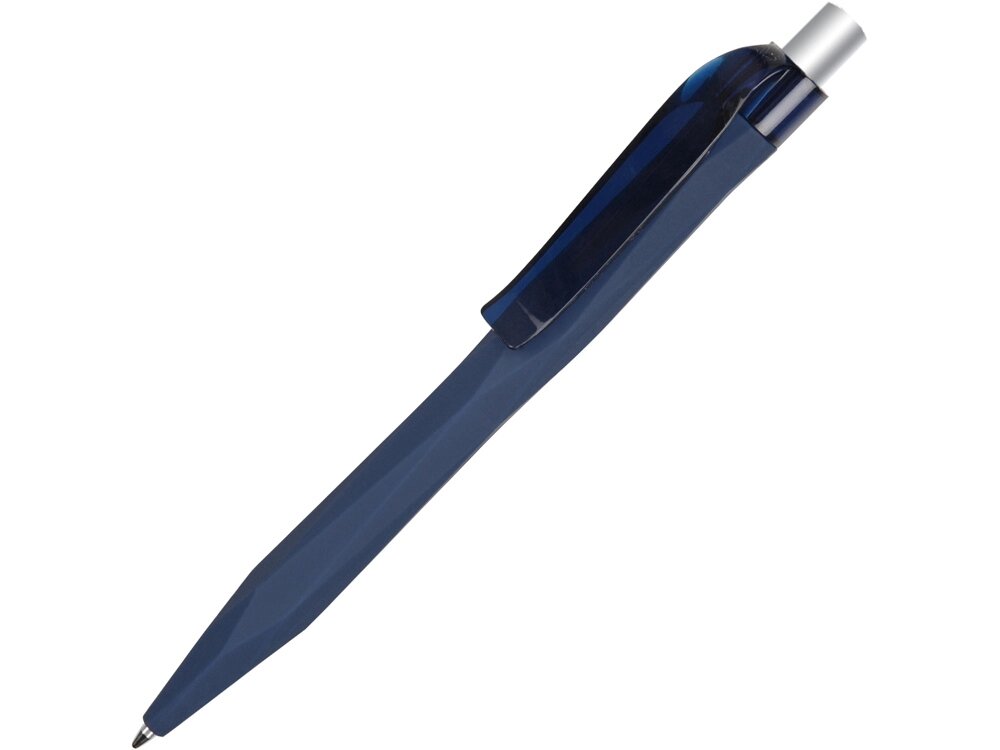 Ручка шариковая QS 20 PRT Z софт-тач, синий/серебристый от компании ТОО VEER Company Group / Одежда и сувениры с логотипом - фото 1