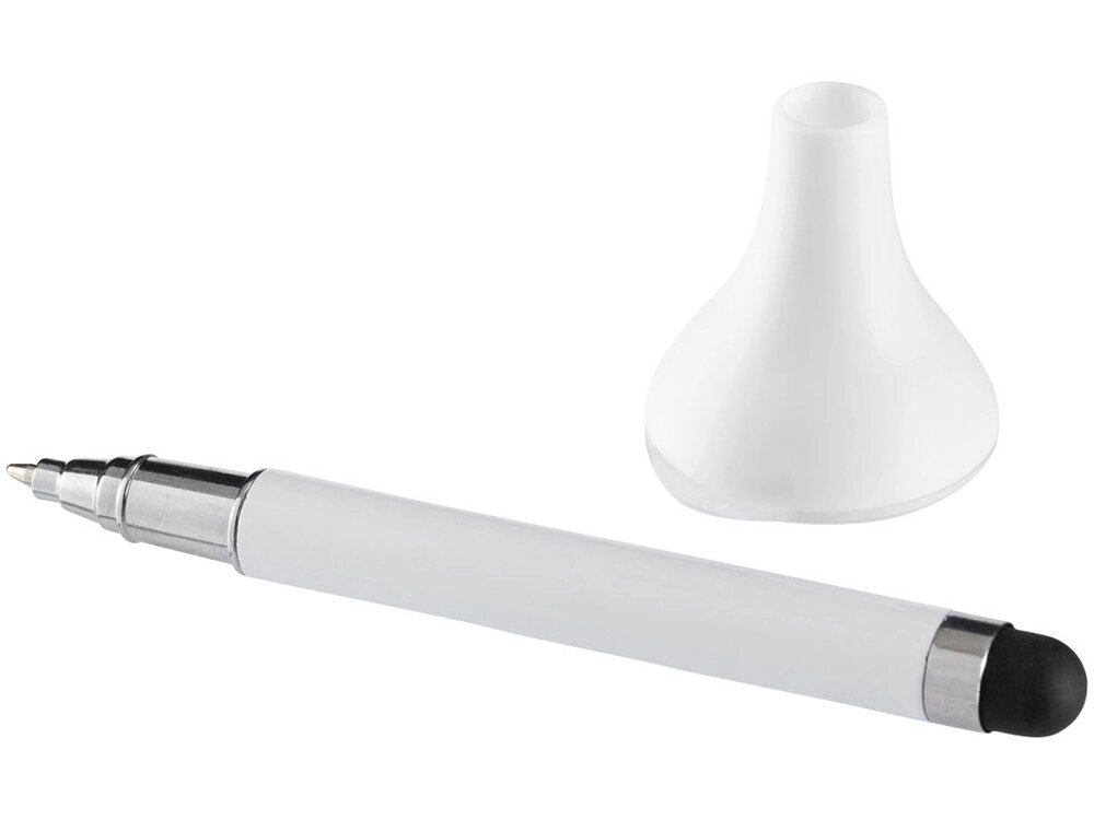 Ручка шариковая со стилусом, белый от компании ТОО VEER Company Group / Одежда и сувениры с логотипом - фото 1