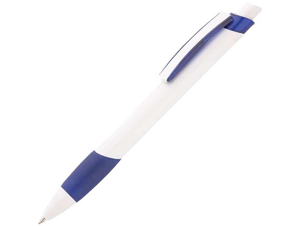 Ручка шариковая Соната, белый/синий от компании ТОО VEER Company Group / Одежда и сувениры с логотипом - фото 1