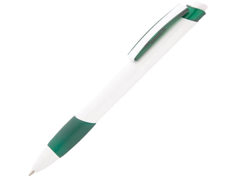 Ручка шариковая Соната, белый/зеленый (Р) от компании ТОО VEER Company Group / Одежда и сувениры с логотипом - фото 1