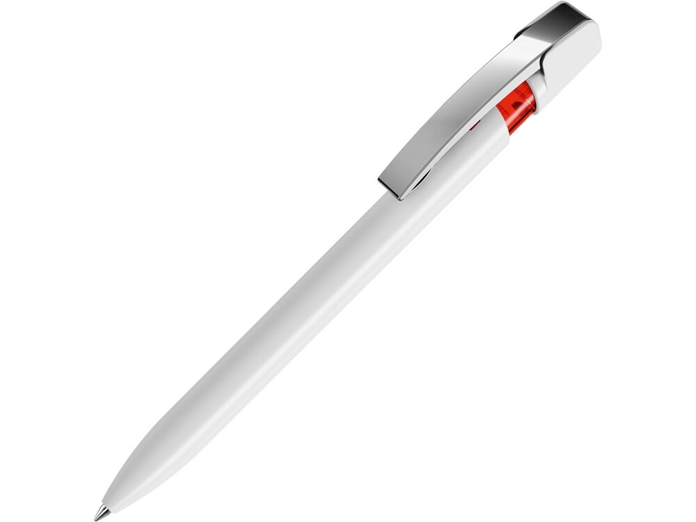 Ручка шариковая UMA SKY M, белый/красный от компании ТОО VEER Company Group / Одежда и сувениры с логотипом - фото 1