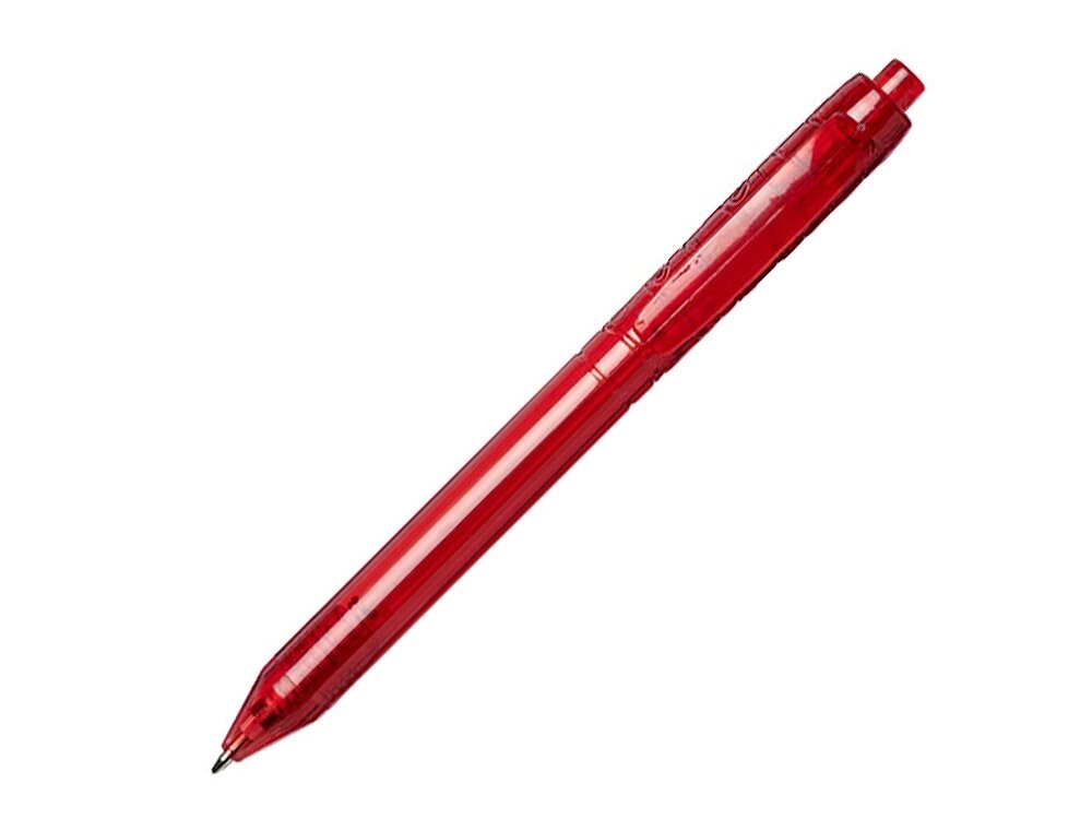 Ручка шариковая Vancouver, красный прозрачный от компании ТОО VEER Company Group / Одежда и сувениры с логотипом - фото 1