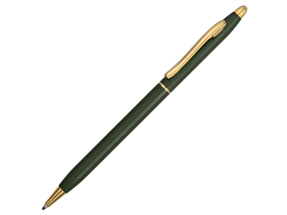 Ручка шариковая Женева зеленая от компании ТОО VEER Company Group / Одежда и сувениры с логотипом - фото 1