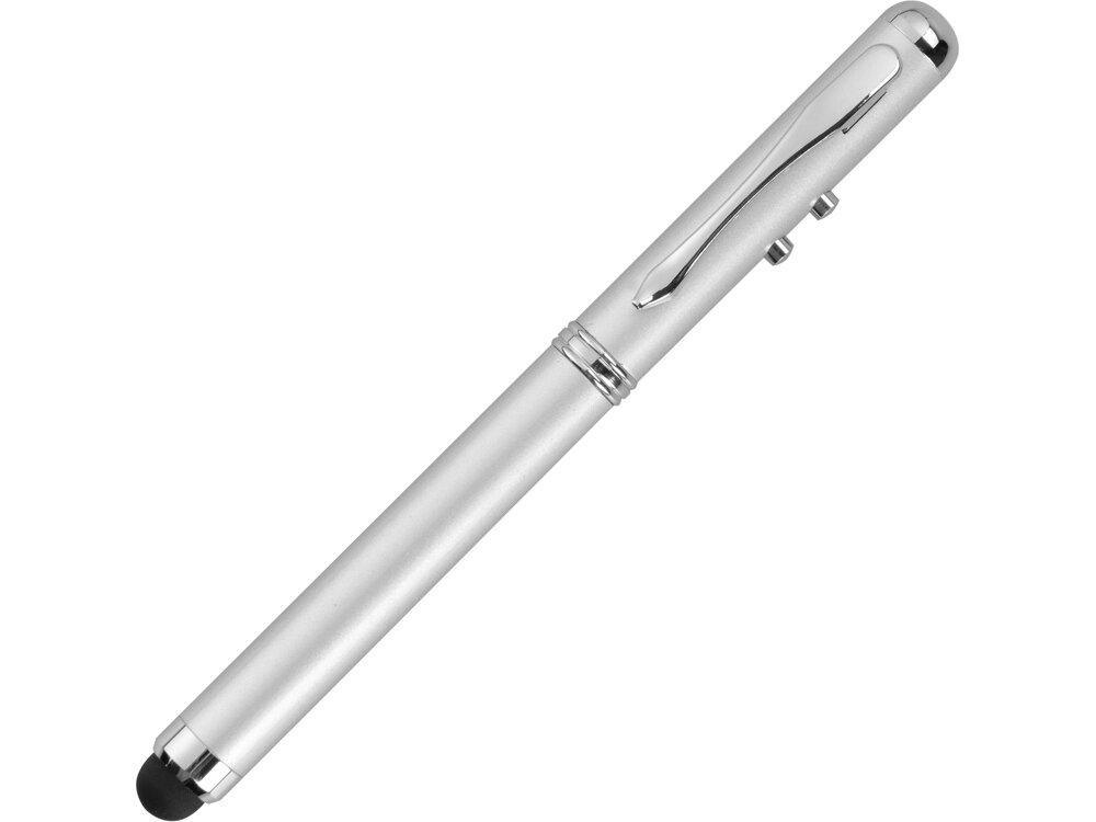 Ручка-стилус Каспер 3 в 1, серебристый от компании ТОО VEER Company Group / Одежда и сувениры с логотипом - фото 1