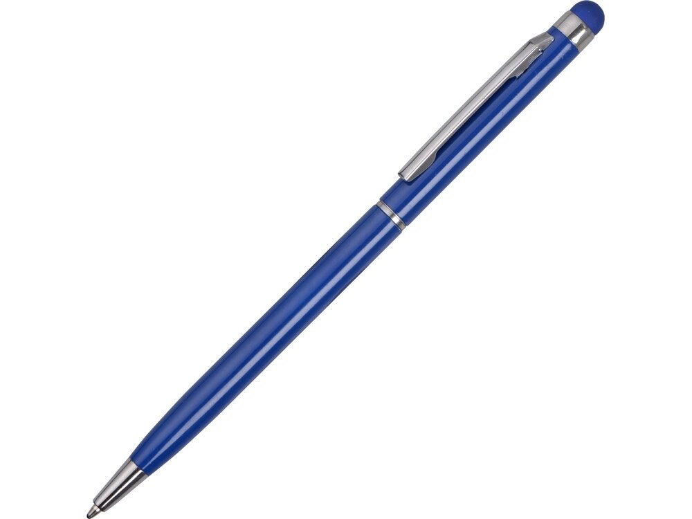 Ручка-стилус металлическай шариковая Jucy, синий от компании ТОО VEER Company Group / Одежда и сувениры с логотипом - фото 1