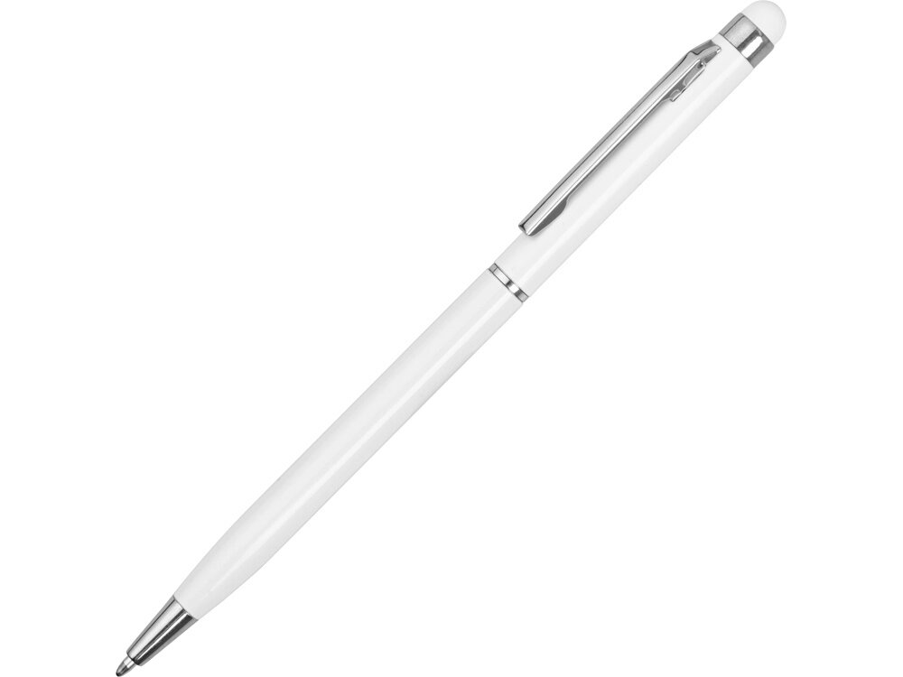 Ручка-стилус металлическая шариковая Jucy, белый от компании ТОО VEER Company Group / Одежда и сувениры с логотипом - фото 1