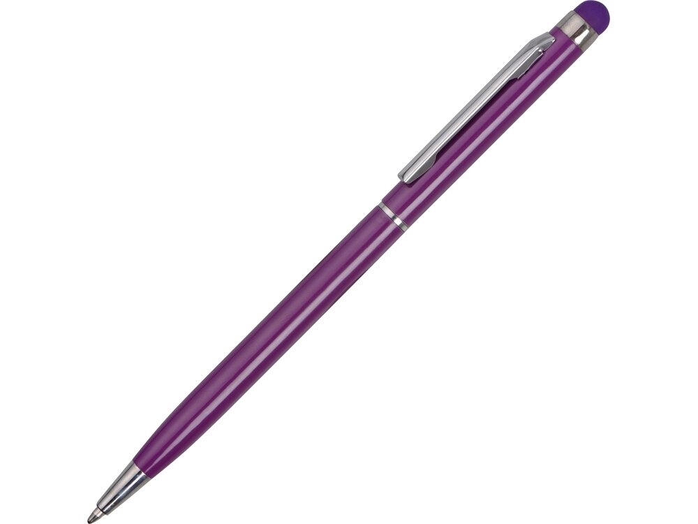 Ручка-стилус металлическая шариковая Jucy, фиолетовый от компании ТОО VEER Company Group / Одежда и сувениры с логотипом - фото 1