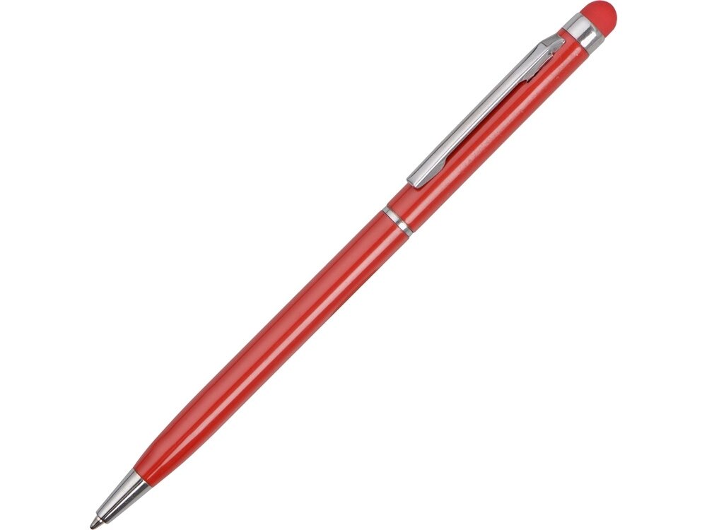 Ручка-стилус металлическая шариковая Jucy, красный от компании ТОО VEER Company Group / Одежда и сувениры с логотипом - фото 1