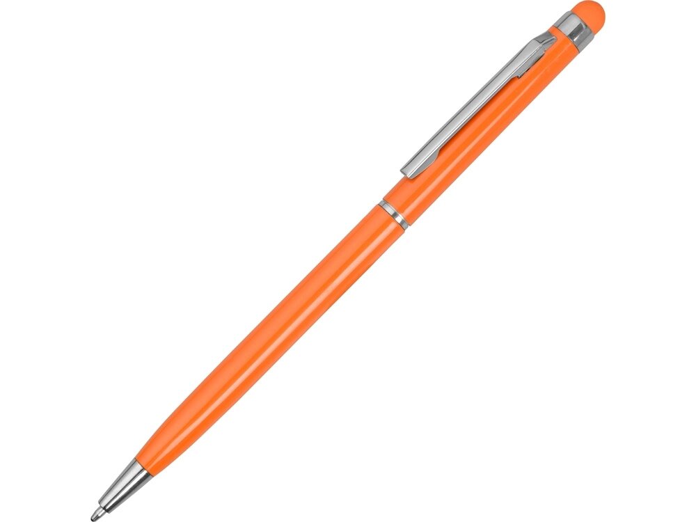 Ручка-стилус металлическая шариковая Jucy, оранжевый от компании ТОО VEER Company Group / Одежда и сувениры с логотипом - фото 1