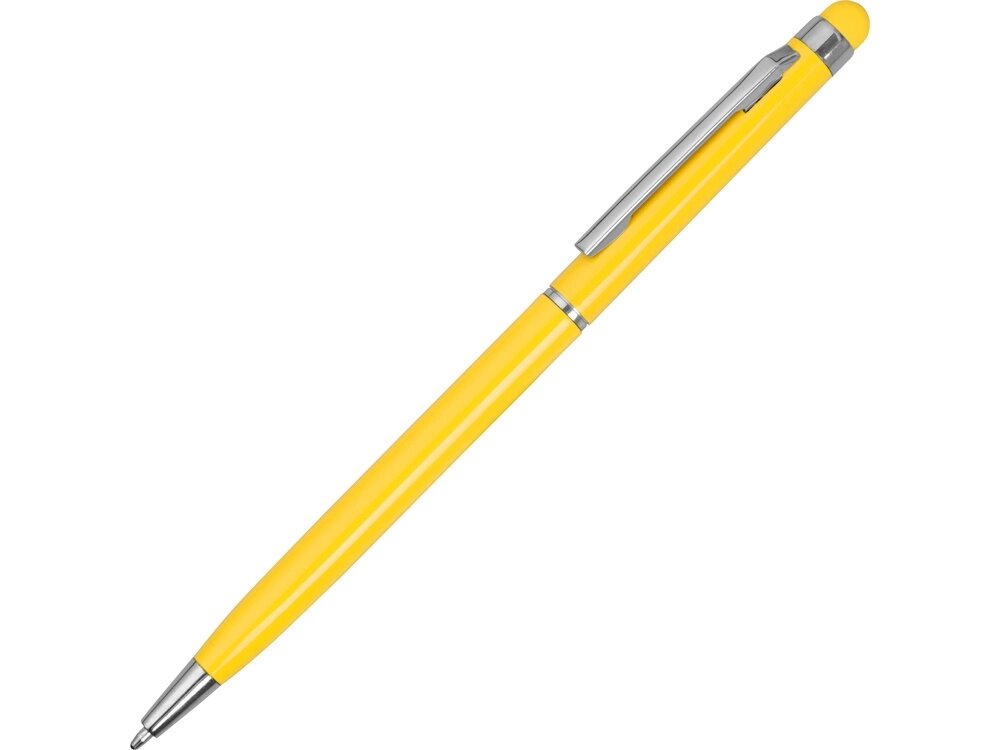 Ручка-стилус металлическая шариковая Jucy, желтый от компании ТОО VEER Company Group / Одежда и сувениры с логотипом - фото 1