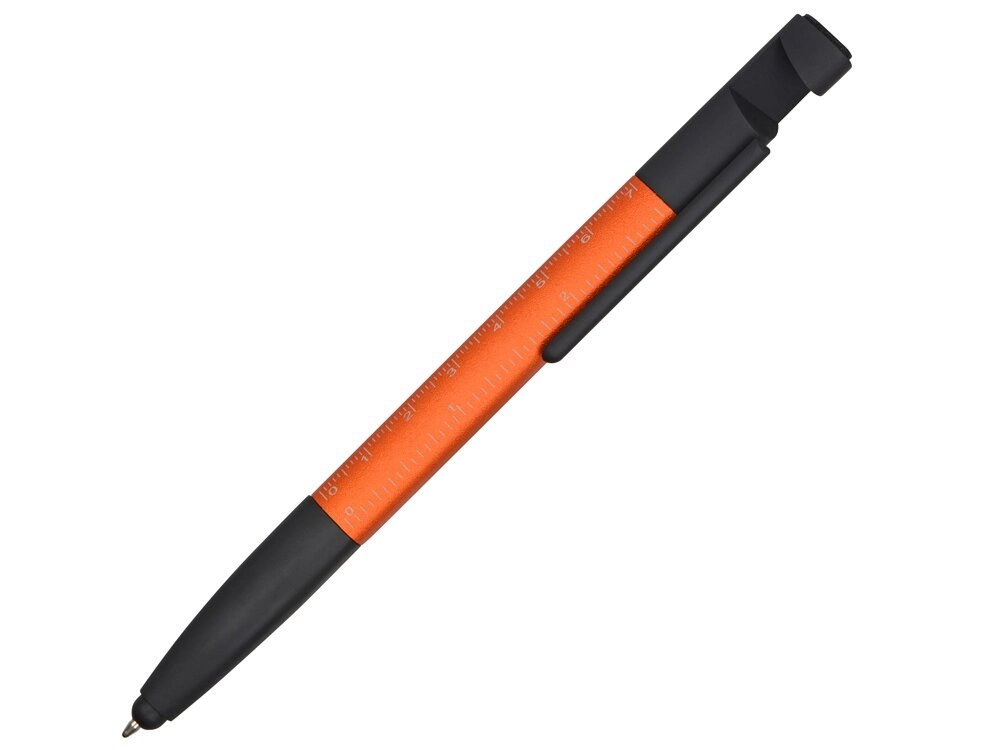 Ручка-стилус металлическая шариковая многофункциональная (6 функций) Multy, оранжевый от компании ТОО VEER Company Group / Одежда и сувениры с логотипом - фото 1