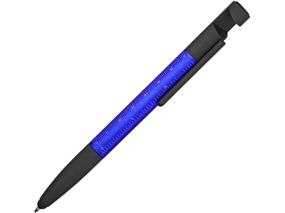 Ручка-стилус металлическая шариковая многофункциональная (6 функций) Multy, синий от компании ТОО VEER Company Group / Одежда и сувениры с логотипом - фото 1