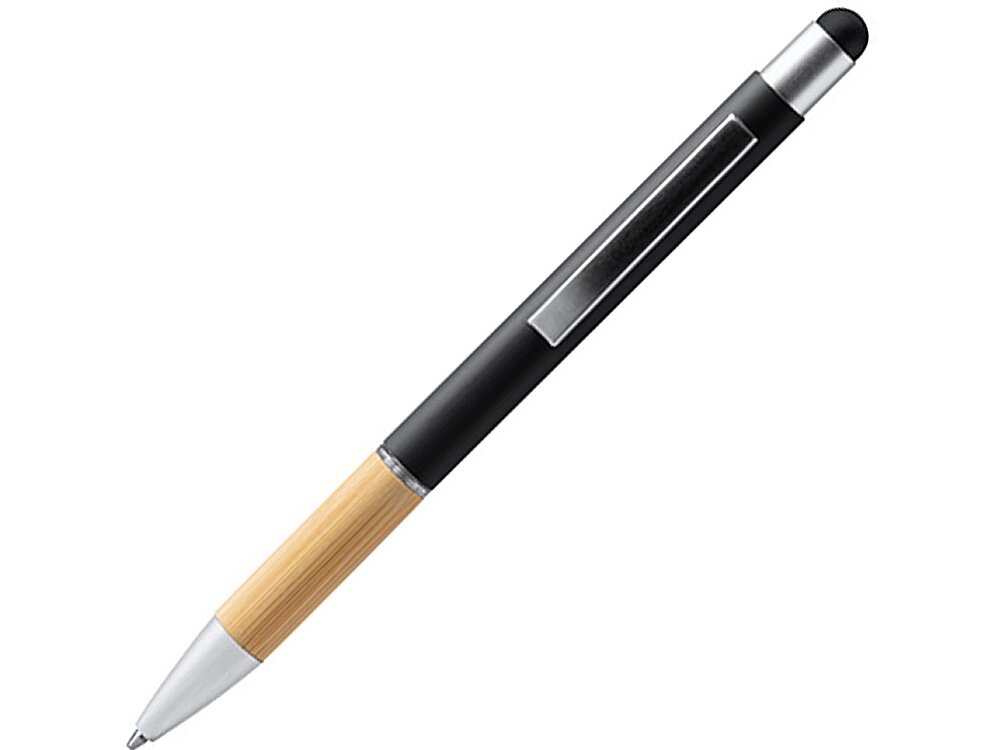 Ручка-стилус металлическая шариковая OLTEN, черный от компании ТОО VEER Company Group / Одежда и сувениры с логотипом - фото 1