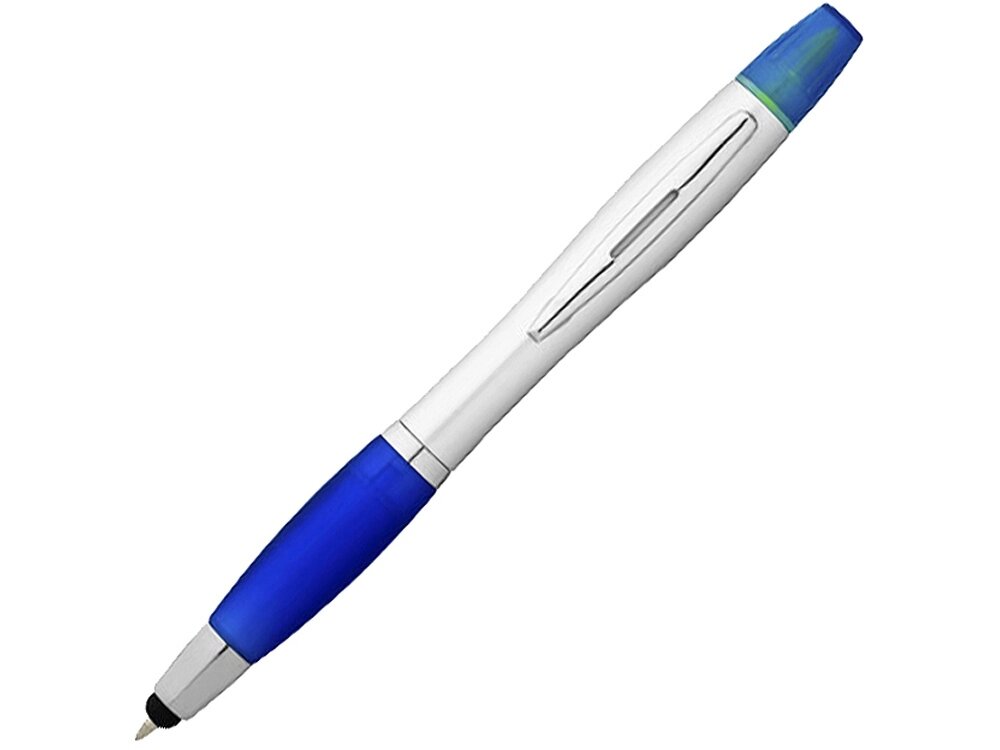 Ручка-стилус Nash с маркером, синий классический/серебристый от компании ТОО VEER Company Group / Одежда и сувениры с логотипом - фото 1