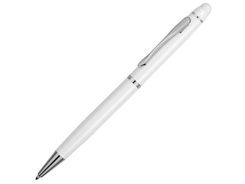 Ручка-стилус шариковая Фокстер, белый от компании ТОО VEER Company Group / Одежда и сувениры с логотипом - фото 1