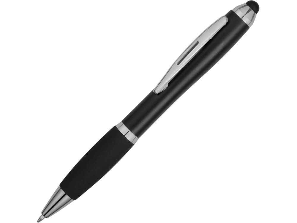 Ручка-стилус шариковая Nash со стилусом, черный, черные чернила от компании ТОО VEER Company Group / Одежда и сувениры с логотипом - фото 1