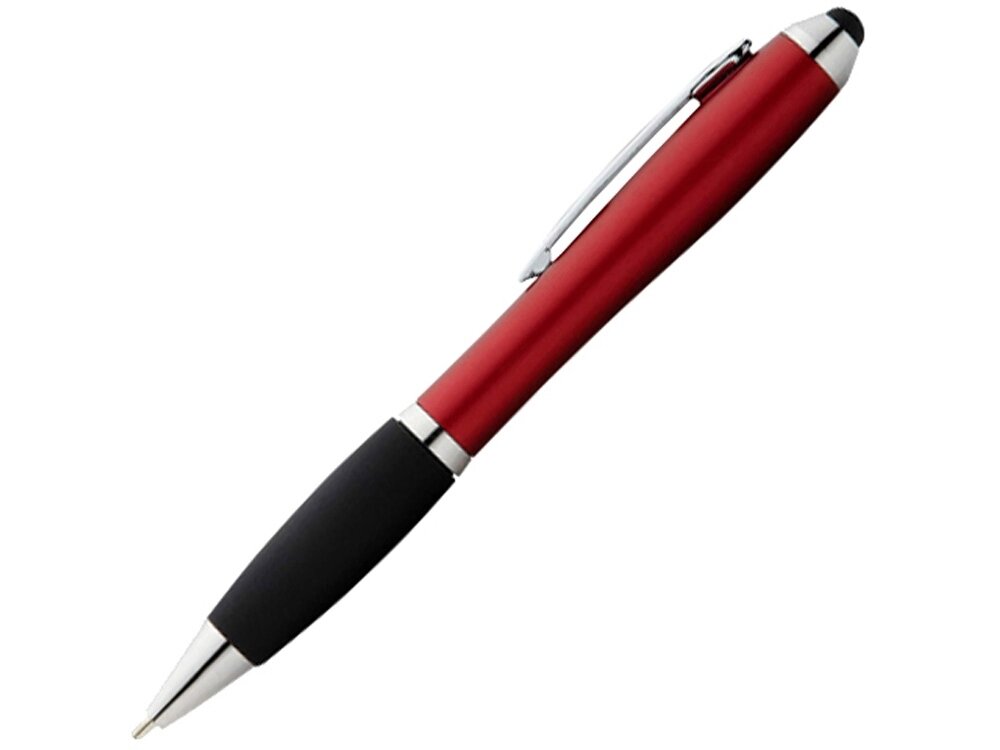 Ручка-стилус шариковая Nash со стилусом, красный, черные чернила от компании ТОО VEER Company Group / Одежда и сувениры с логотипом - фото 1