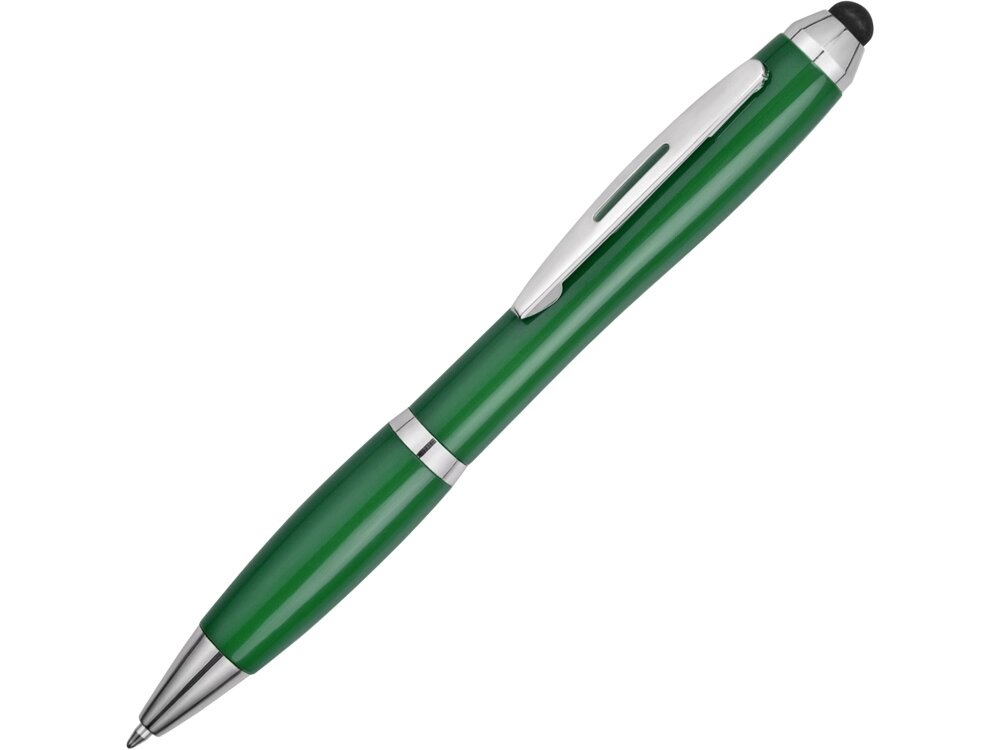 Ручка-стилус шариковая Nash, зеленый от компании ТОО VEER Company Group / Одежда и сувениры с логотипом - фото 1