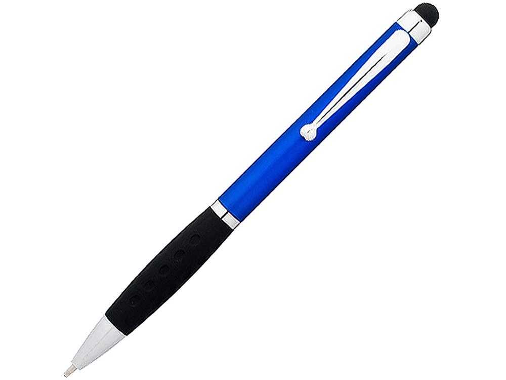 Ручка-стилус шариковая Ziggy черные чернила, синий/черный от компании ТОО VEER Company Group / Одежда и сувениры с логотипом - фото 1