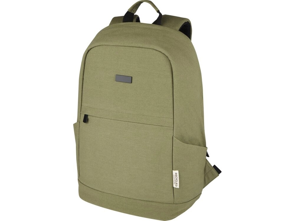 Рюкзак для ноутбука 15,6 дюймов с защитой от кражи Joey объемом 18 л из брезента, переработанного по стандарту GRS, от компании ТОО VEER Company Group / Одежда и сувениры с логотипом - фото 1