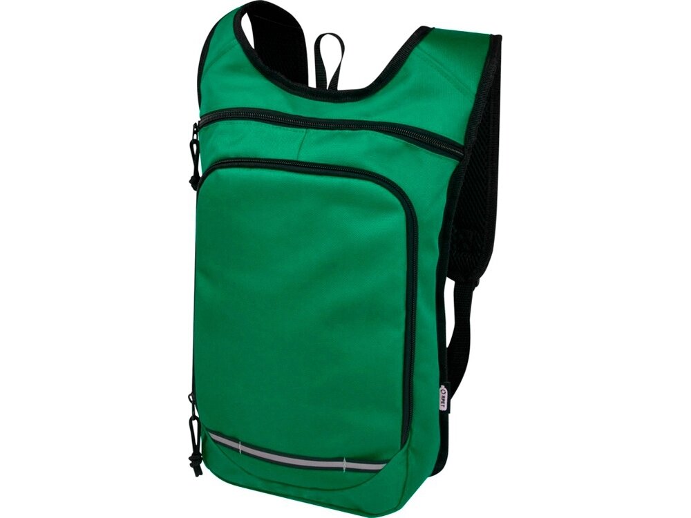 Рюкзак для прогулок Trails объемом 6,5 л, изготовленный из переработанного ПЭТ по стандарту GRS, зеленый от компании ТОО VEER Company Group / Одежда и сувениры с логотипом - фото 1