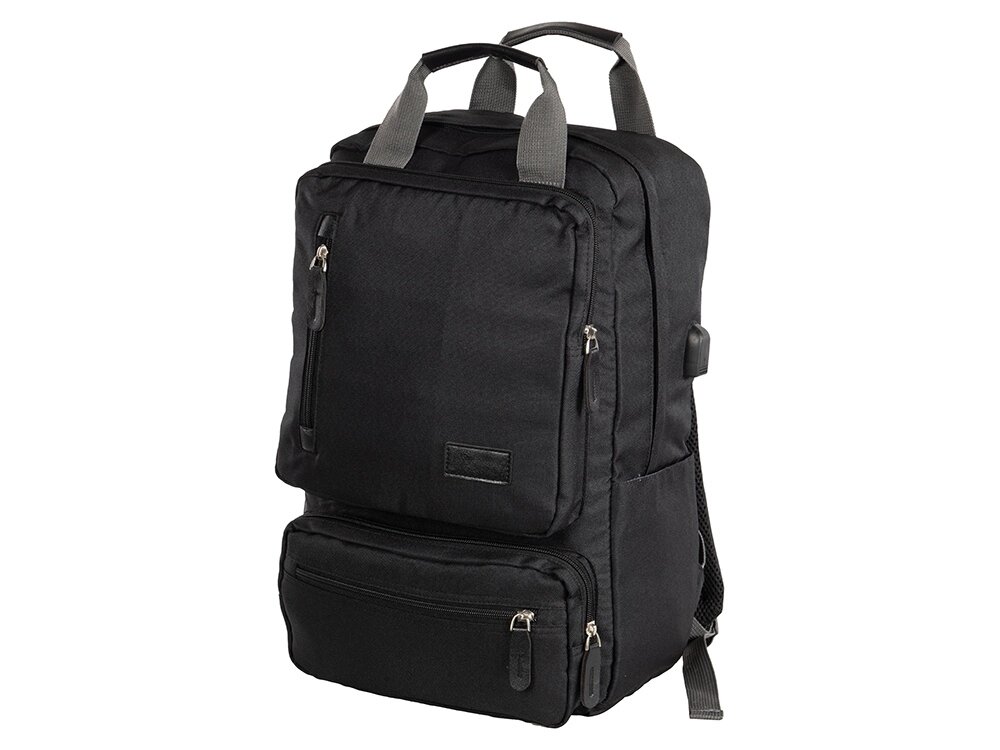 Рюкзак Fabio для ноутбука 15.6, черный от компании ТОО VEER Company Group / Одежда и сувениры с логотипом - фото 1
