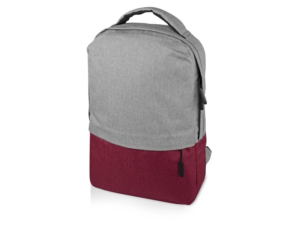 Рюкзак Fiji с отделением для ноутбука, серый/бордовый 208C от компании ТОО VEER Company Group / Одежда и сувениры с логотипом - фото 1