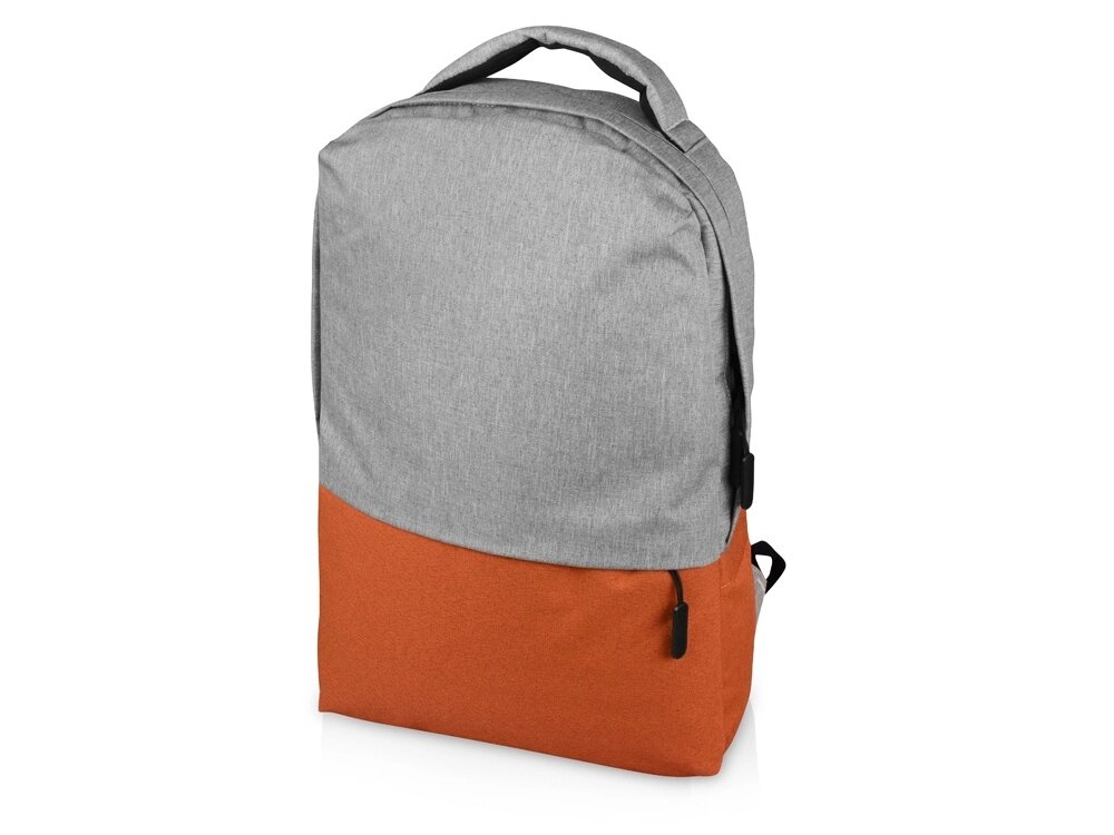 Рюкзак Fiji с отделением для ноутбука, серый/оранжевый от компании ТОО VEER Company Group / Одежда и сувениры с логотипом - фото 1