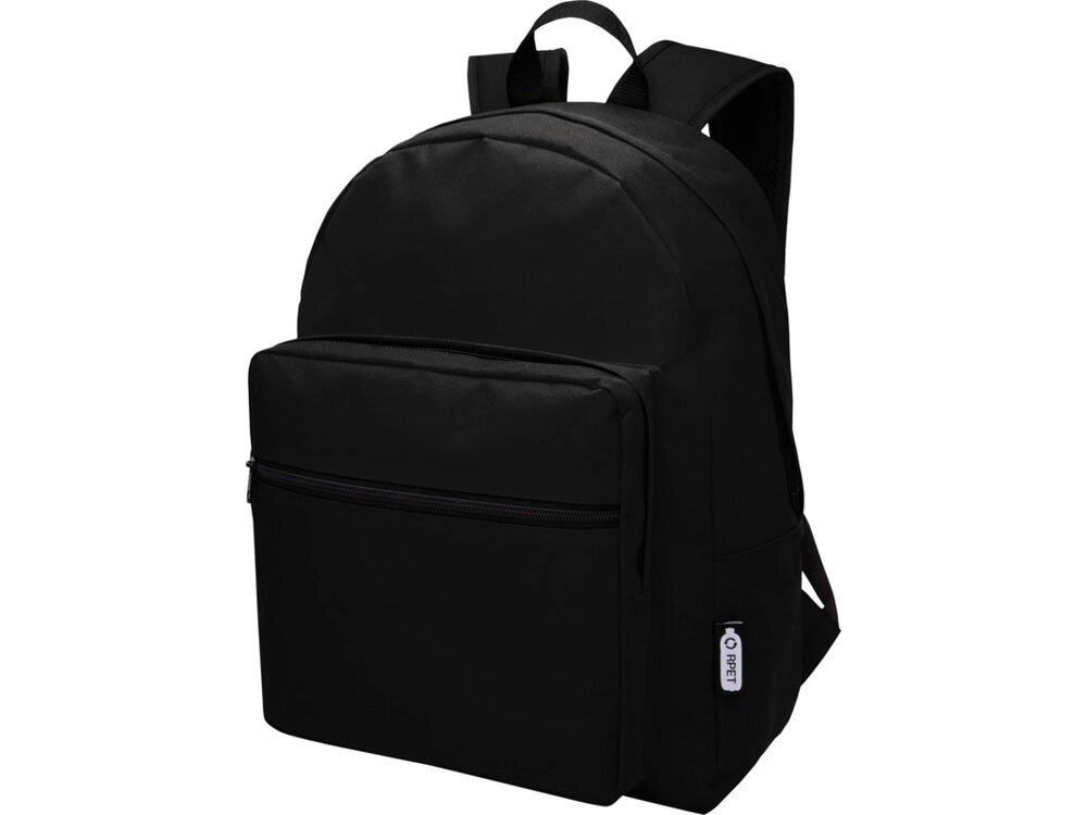 Рюкзак из вторичного ПЭТ Retrend, черный от компании ТОО VEER Company Group / Одежда и сувениры с логотипом - фото 1