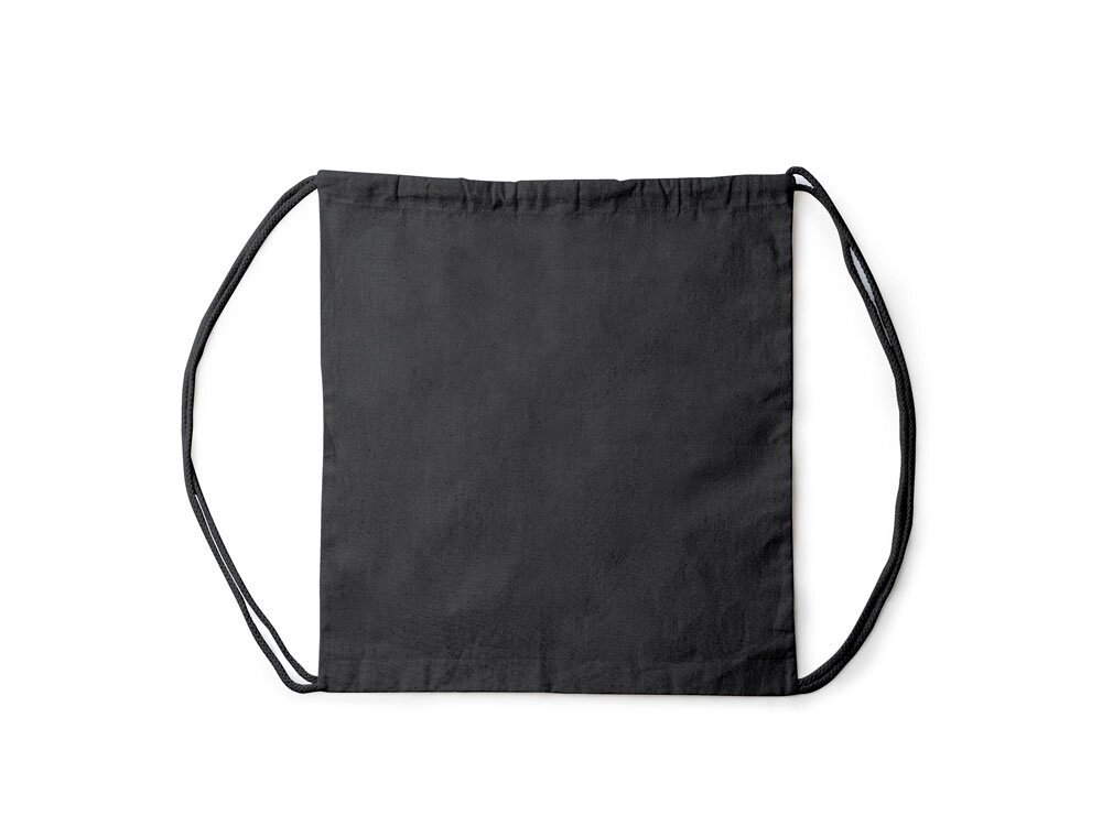 Рюкзак-мешок NASKA из конопляной ткани, черный от компании ТОО VEER Company Group / Одежда и сувениры с логотипом - фото 1