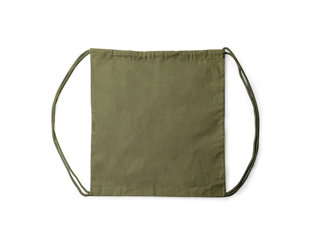 Рюкзак-мешок NASKA из конопляной ткани, венчурный зеленый от компании ТОО VEER Company Group / Одежда и сувениры с логотипом - фото 1