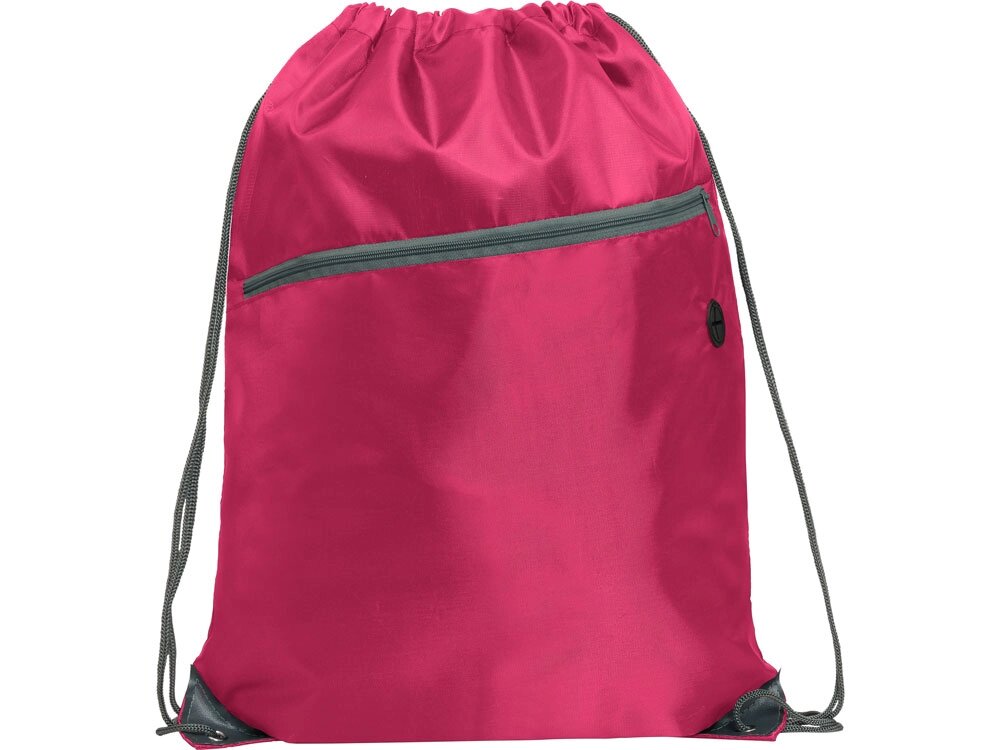 Рюкзак-мешок NINFA с карманом на молнии, фуксия от компании ТОО VEER Company Group / Одежда и сувениры с логотипом - фото 1