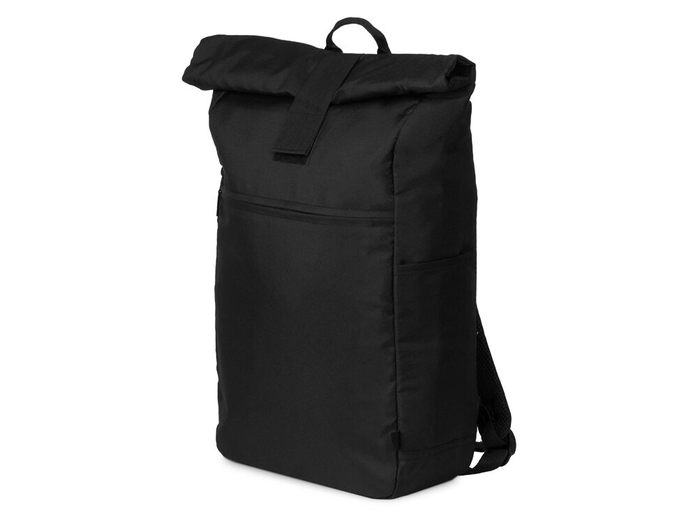 Рюкзак на липучке Vel из переработанного пластика, черный от компании ТОО VEER Company Group / Одежда и сувениры с логотипом - фото 1
