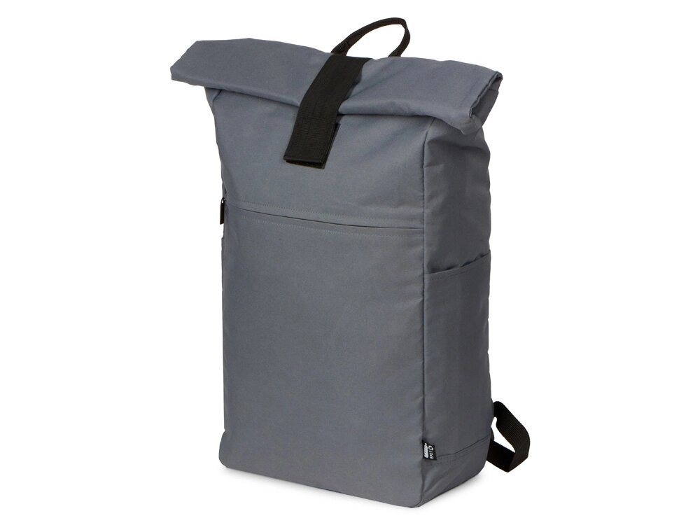 Рюкзак на липучке Vel из переработанного пластика, серый от компании ТОО VEER Company Group / Одежда и сувениры с логотипом - фото 1